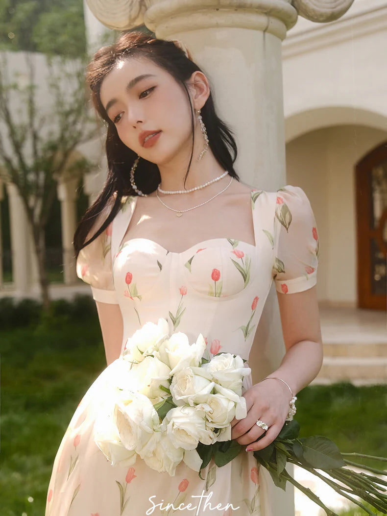 Elara's Tulip Garden Dress