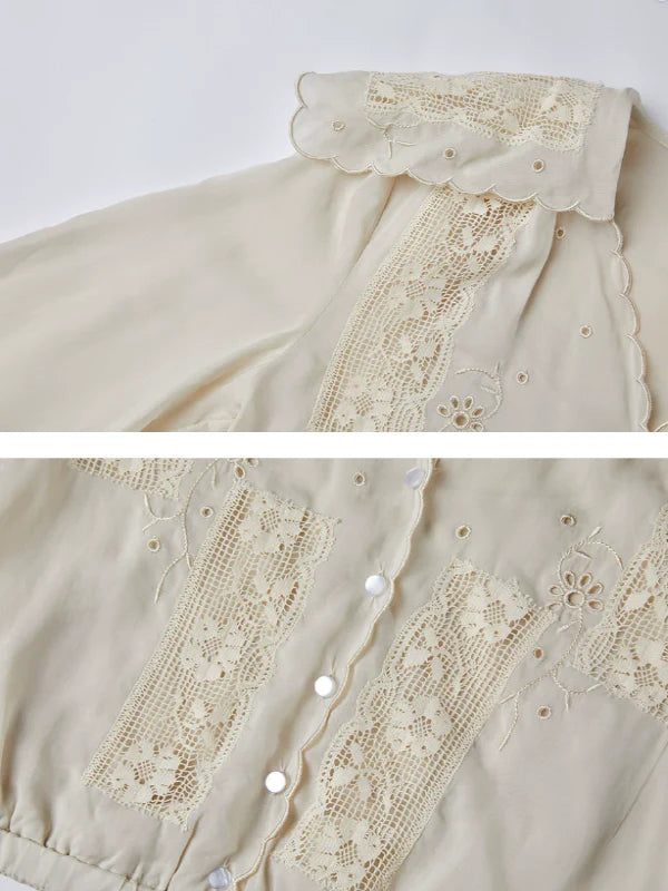 Autumn's Serene Verse Dress