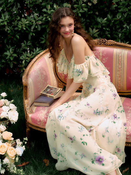 Buttercream Garden Ruffle Dress