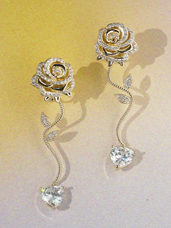 Rose Zircon Earrings