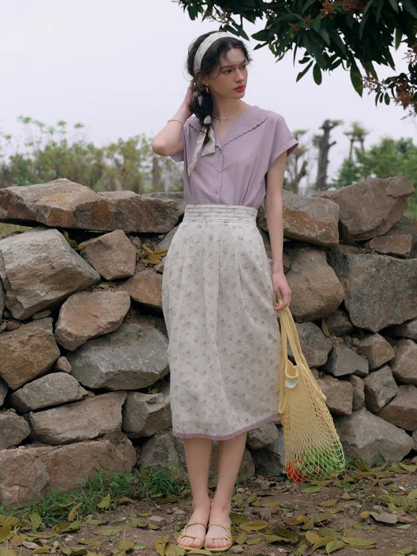 Lily's Summer Breeze Lavender Blouse