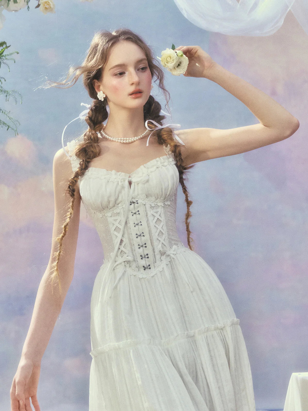 Ethereal Princess Whtie Corset Dress
