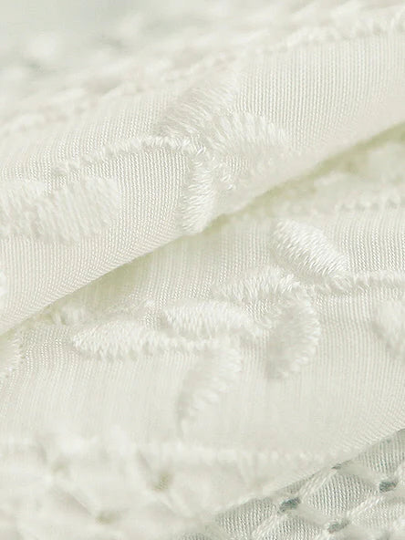 Romantic Lace-Trimmed Ruffle Blouse