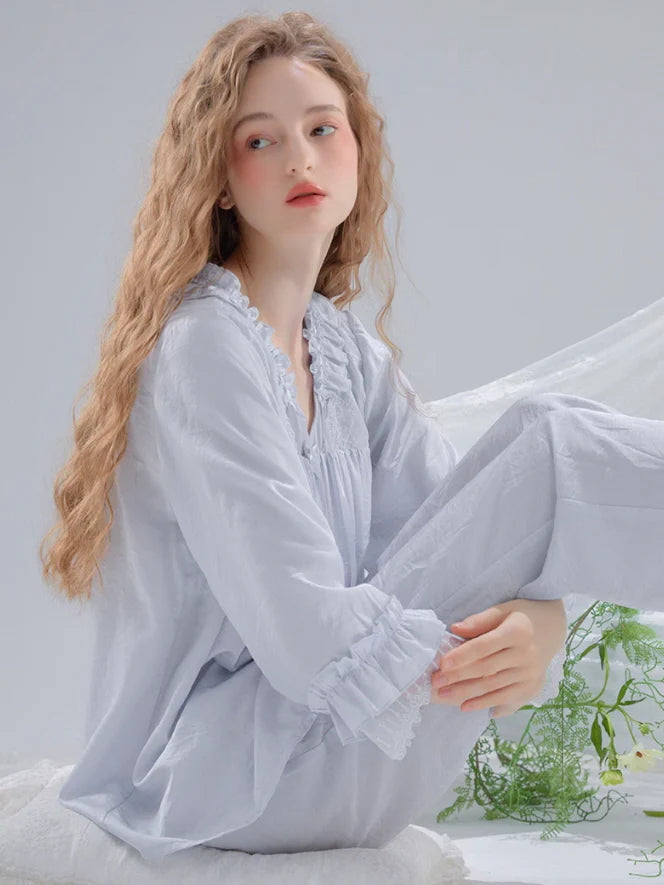 Enchanted Lace Ruffle Pajama Set