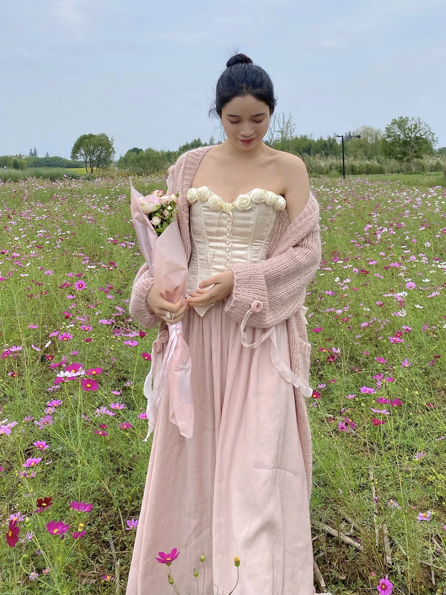 Fairytale Tencel High-Waist Long Skirt