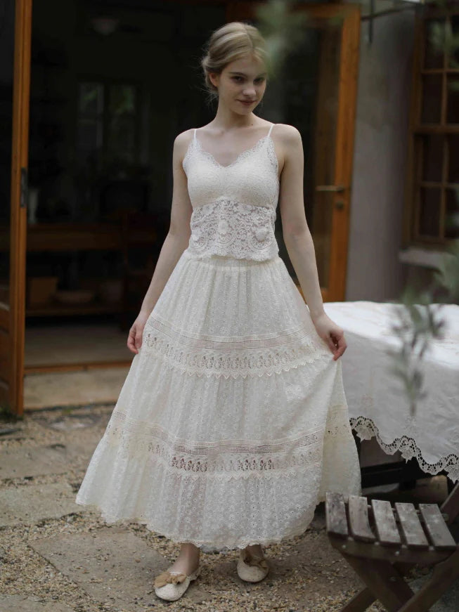 Countryside Bloom Embroidered Skirt