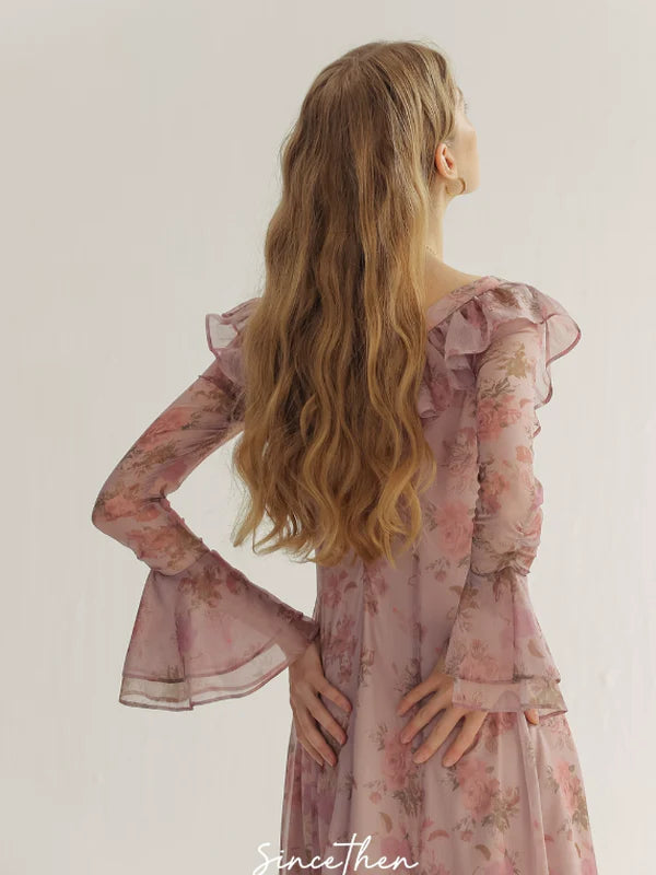 Sunlit Rose Elegance Dress