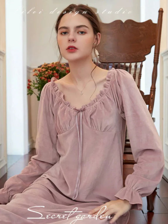 Velvet Lavender Elegance Nightgown