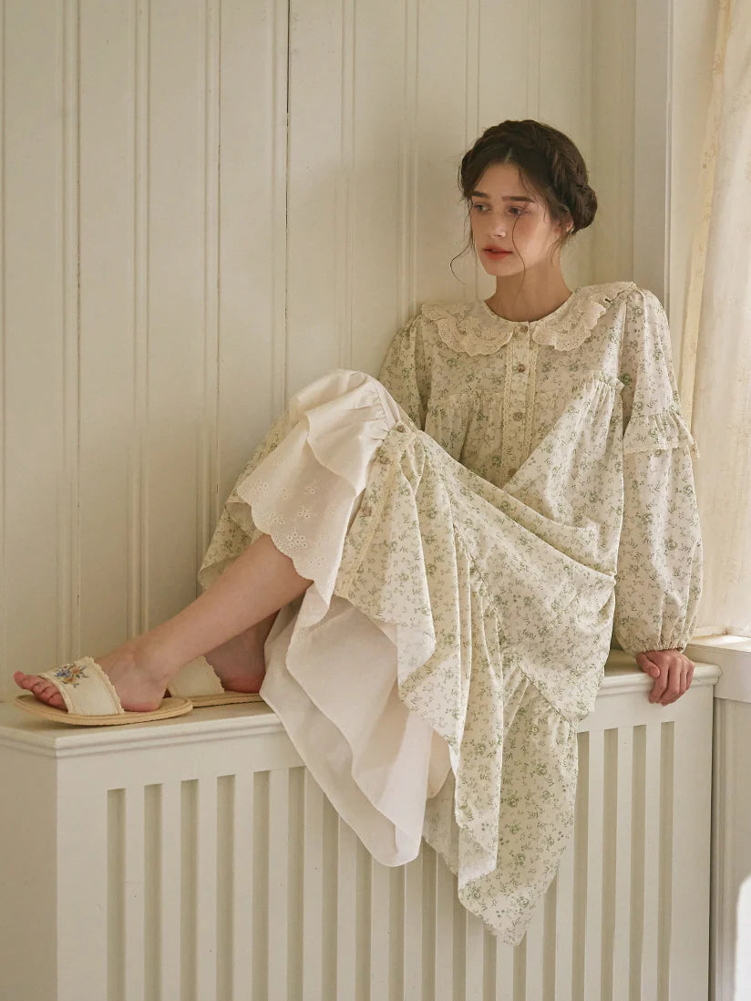 Green Garden Morning Gown