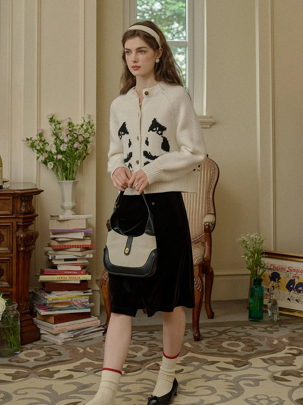 Charming Cat-Inspired Knit Cardigan