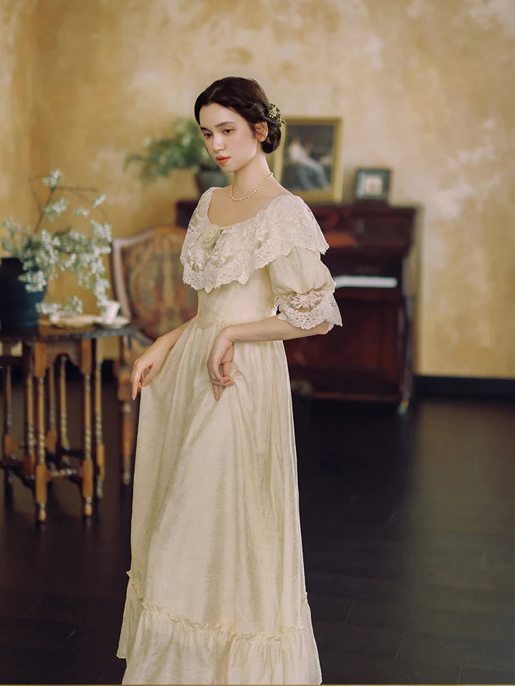 Storybook Lace Capelet Dress