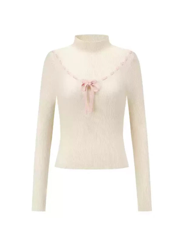 Coquette Bow Detail Knit Top