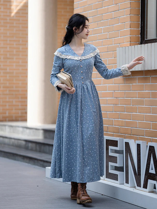 Emily's Blue Floral Dream Dress