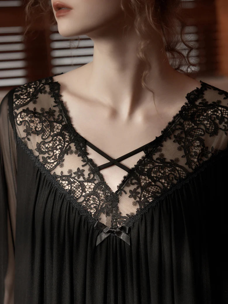 Romantic Lace Sheer Nightgown