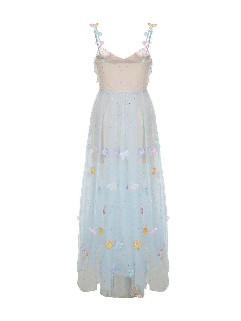 Blooming Petal Fairy Blue Tulle Dress