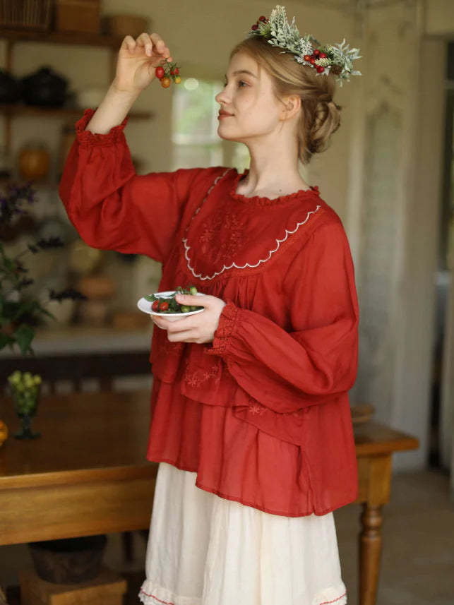 Wildflower Garden Embroidered Blouse