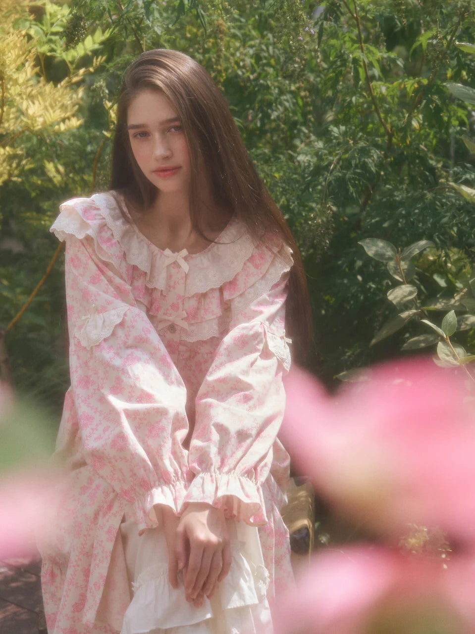 Vintage Rose Lace Nightgown