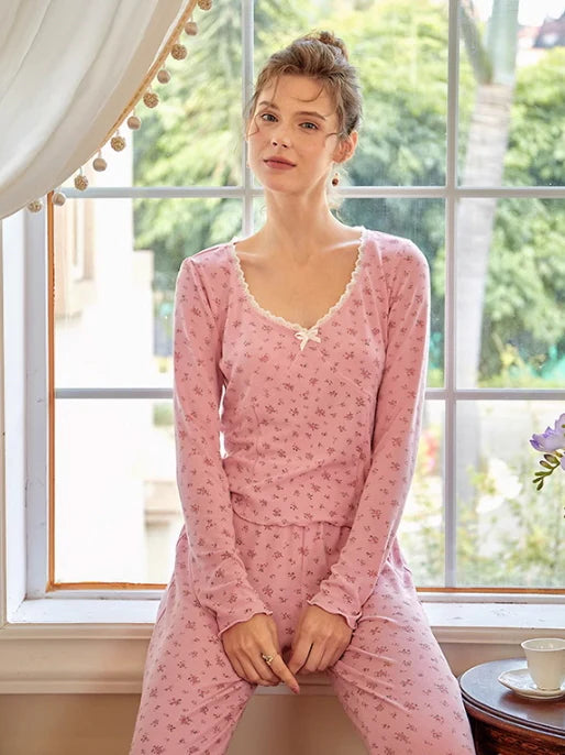 Pink Blossom Dream Floral Pajama Set