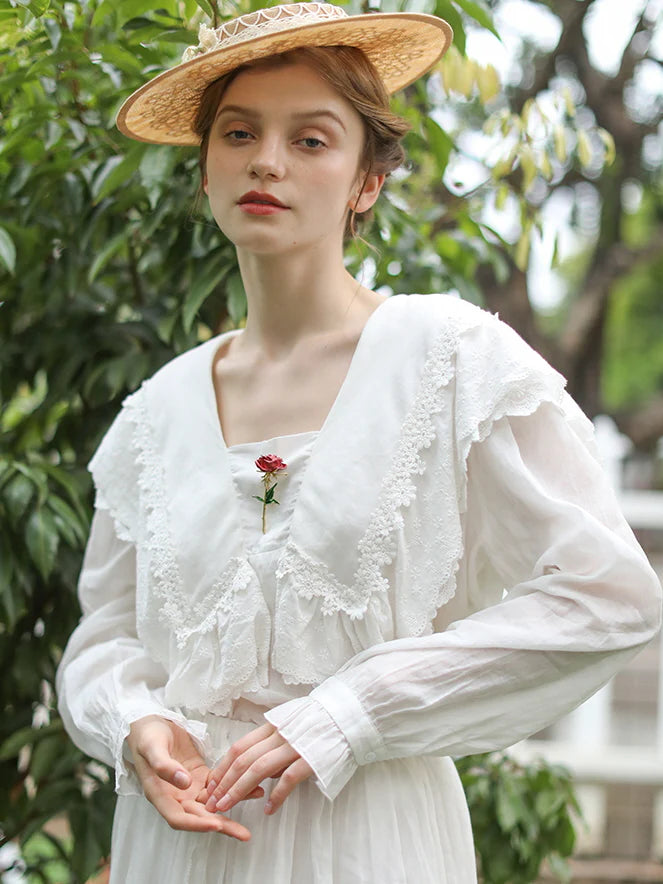 Lucy's Retro Floral Elegance Blouse