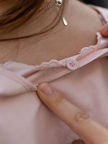 Emma's Romantic Pink Collar Blouse