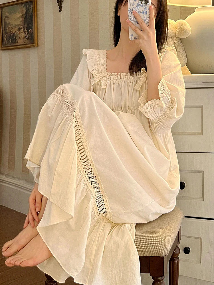 Vintage Princess Cotton Nightgown