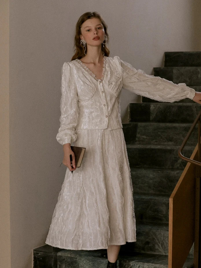 Ethereal Lace Wave Skirt