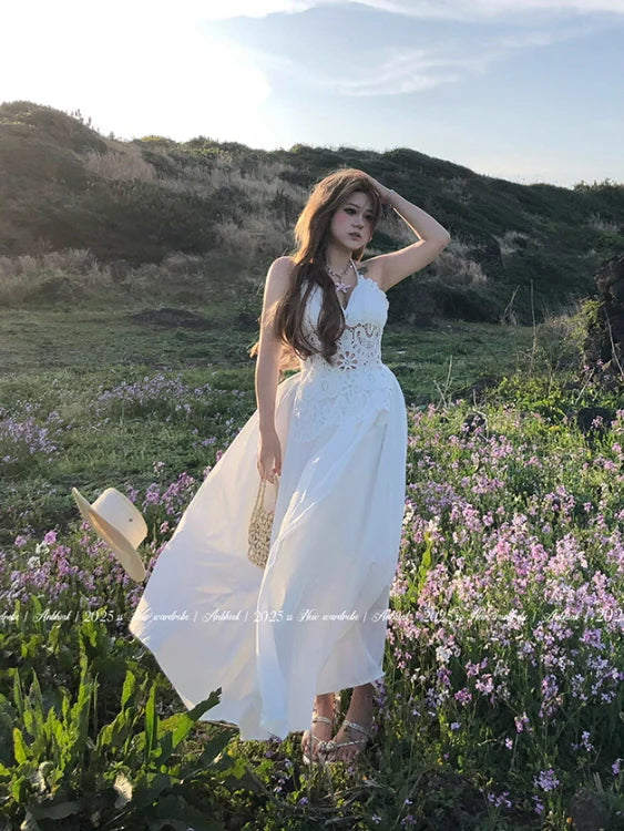 Sunlit Meadow Eyelet Lace Dress