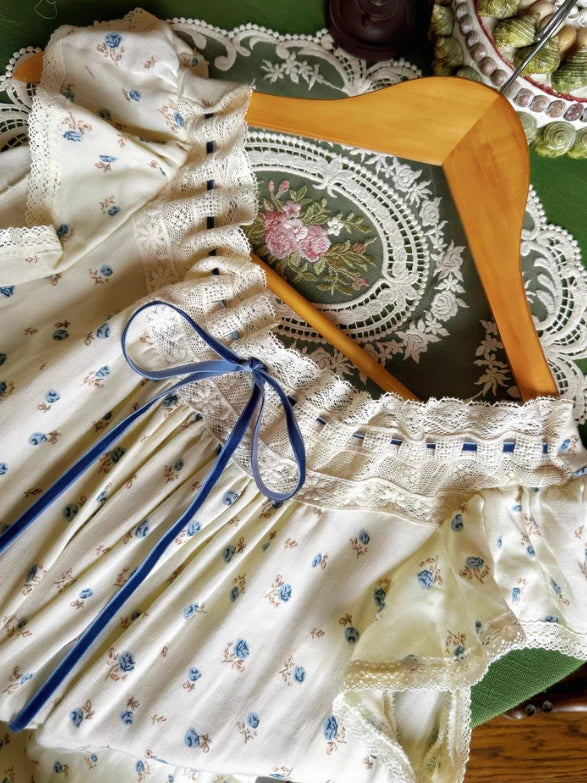 Bluebud Lace Ribbon Nightgown