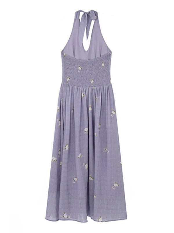 Lavender Bow Halter Dress