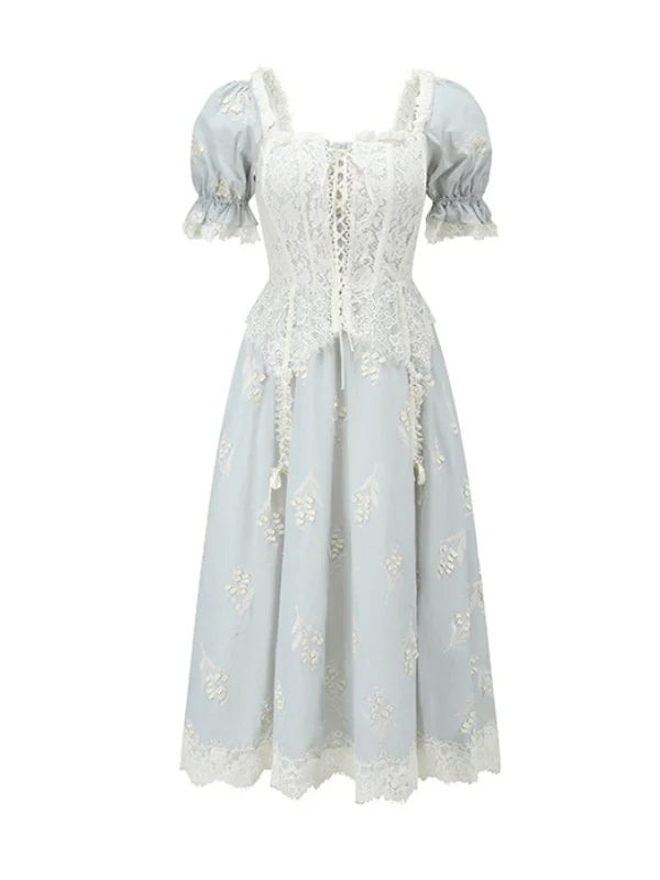 Regency Garden Lace Corset Dress