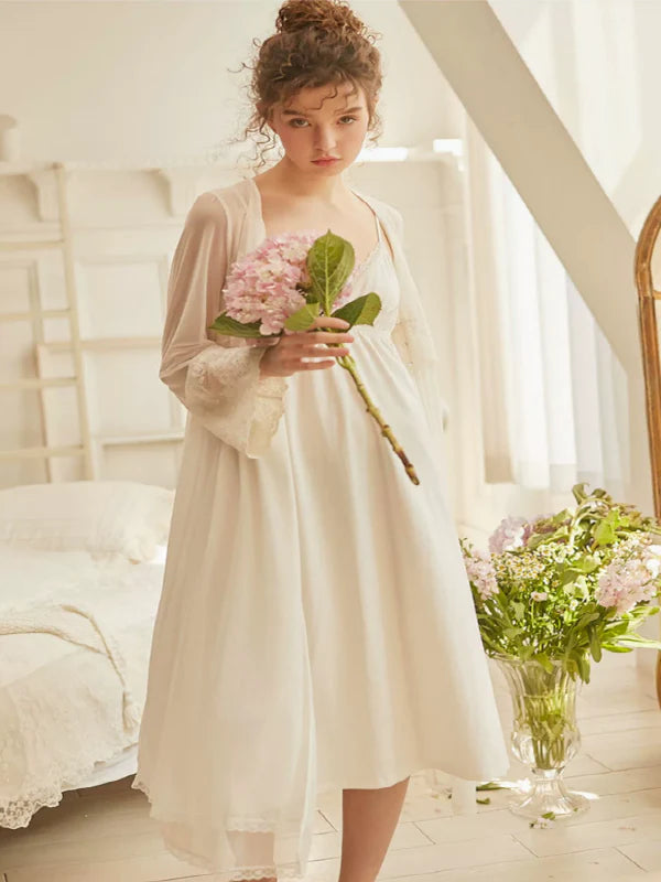 Serene Lace Elegance Nightgown