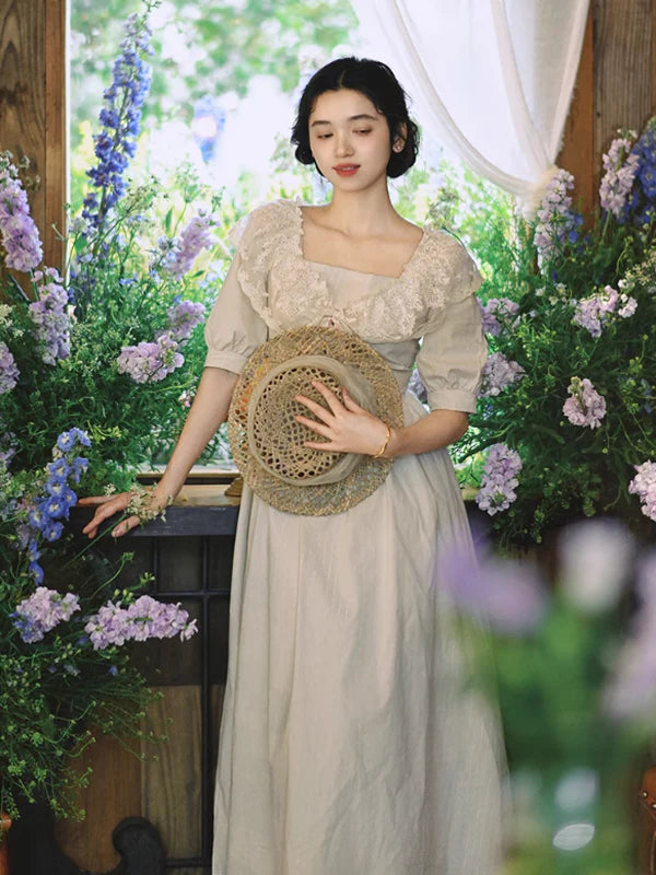 Vintage Charm Cream Lace Dress