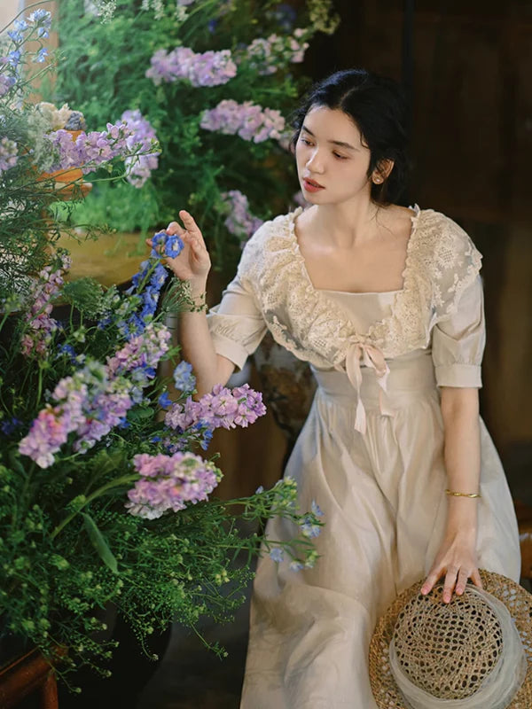 Vintage Charm Cream Lace Dress