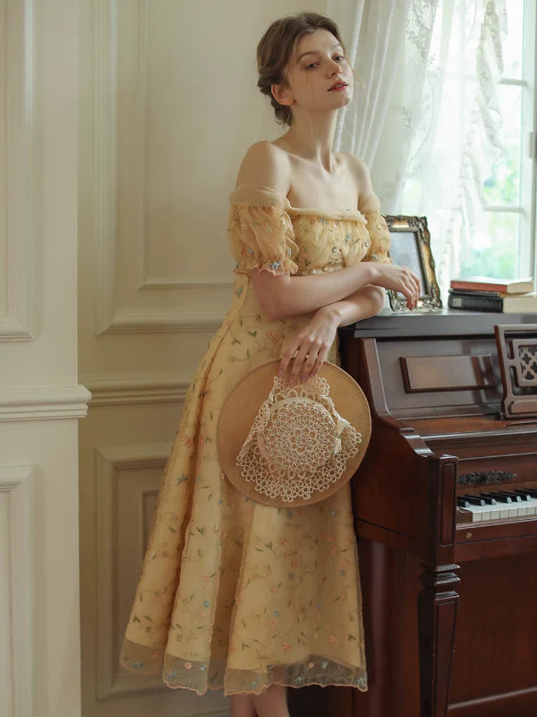 Blooming Lace Off-Shoulder Dress