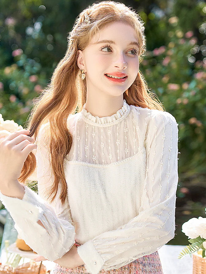 Sheer Elegance Lace Blouse