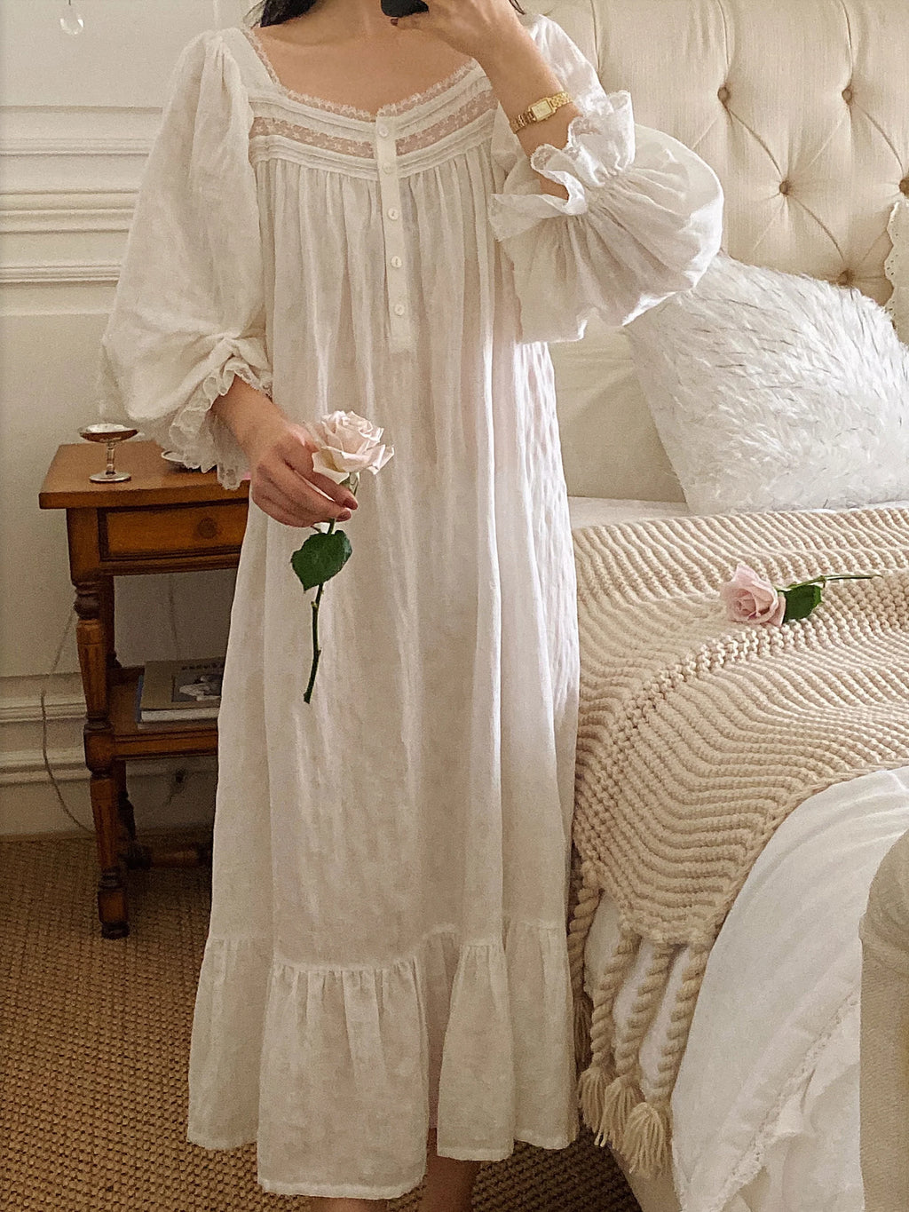 Vintage Cotton Romance Nightgown
