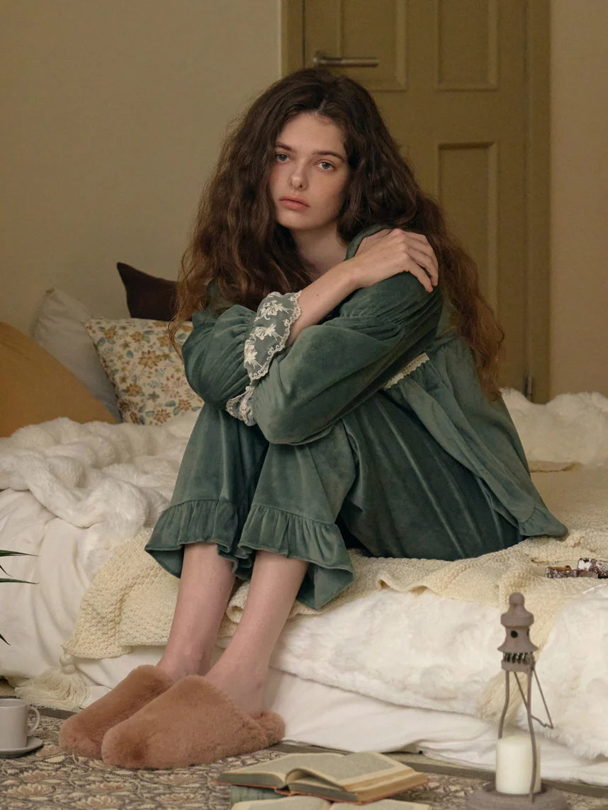 Velvet Garden Lace Pajama Set