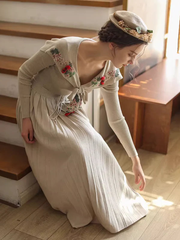 Sophisticated Pleats Soft Long Skirt