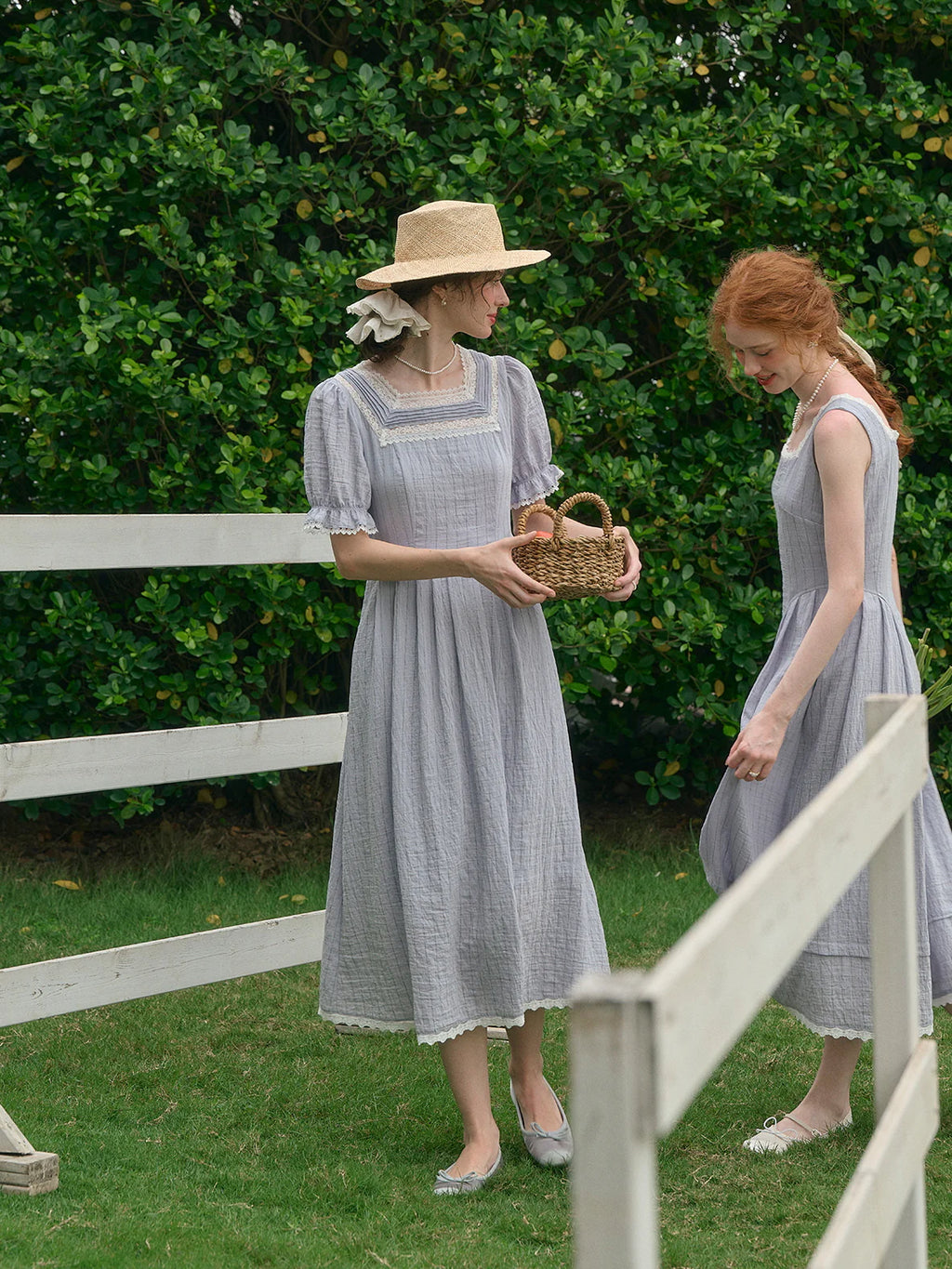 Sophia's Lace Whisper Blue Dress