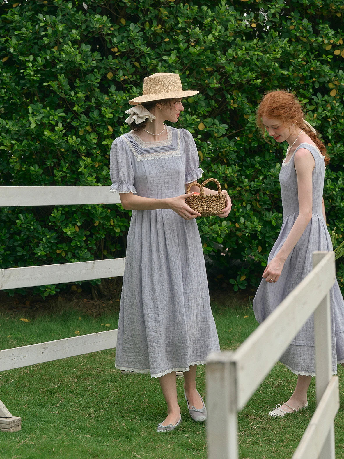 Sophia's Lace Whisper Blue Dress