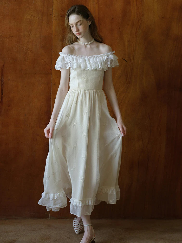 Enchanted Ruffles Light Yellow Fairy Dress