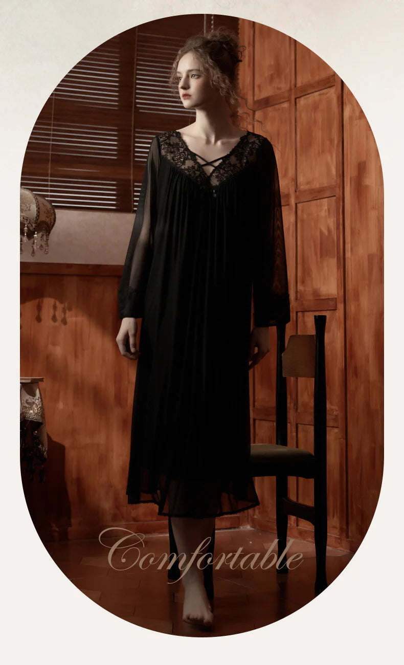 Romantic Lace Sheer Nightgown