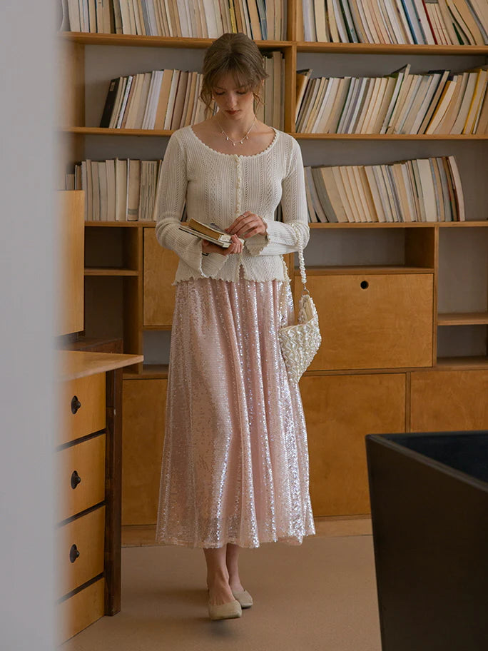 Moonlit Sparkle Sequin Tulle Skirt
