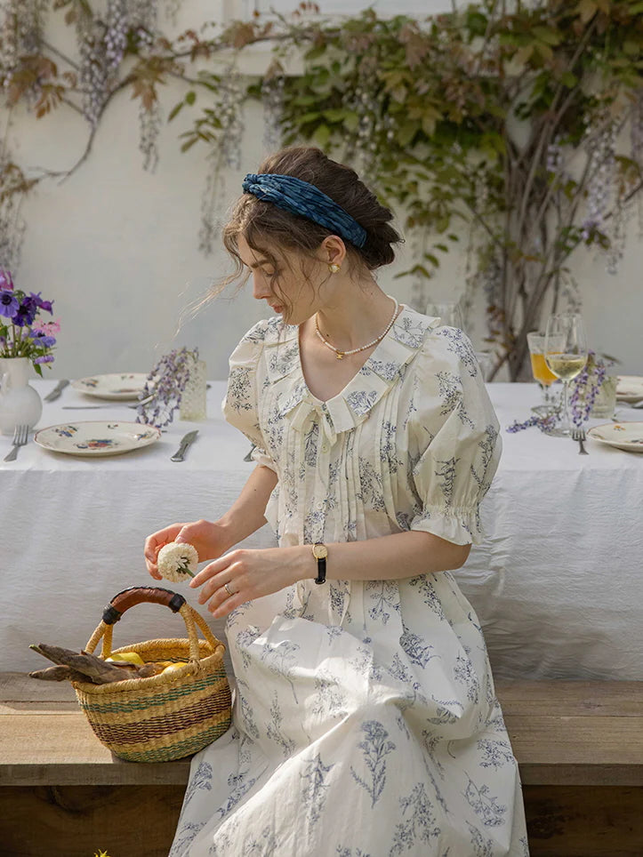 Emma's Sky Blossom Cottage Blouse