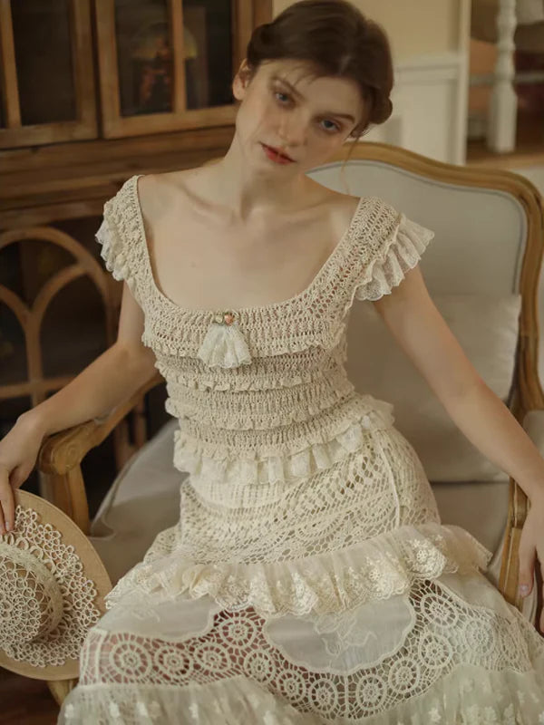 Vintage Charm Cotton Frill Top