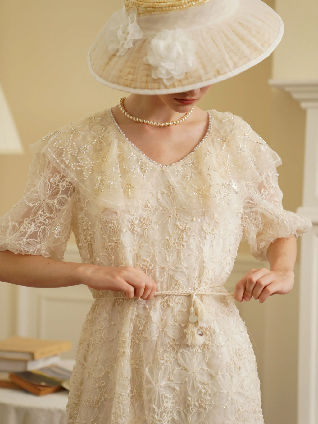 Ivory Lace Garden Waltz Dress