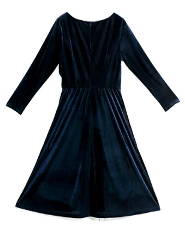 Velvety Symphony of Elegance Dress