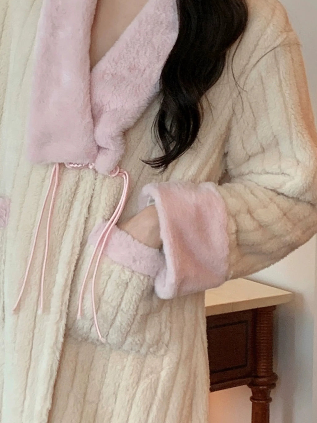 Plush Velvet Winter Shawl Robe