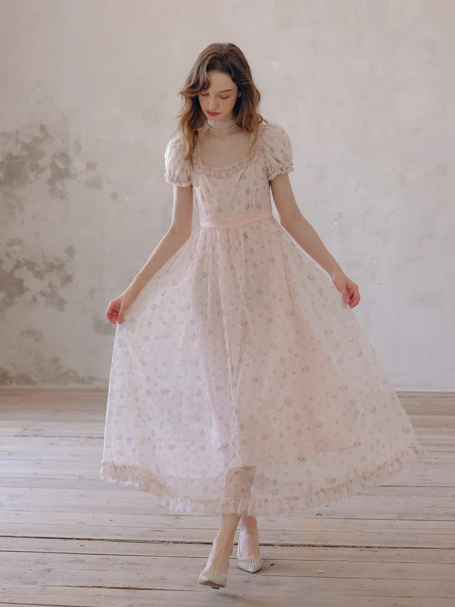 Blush Lace Blossom Dress