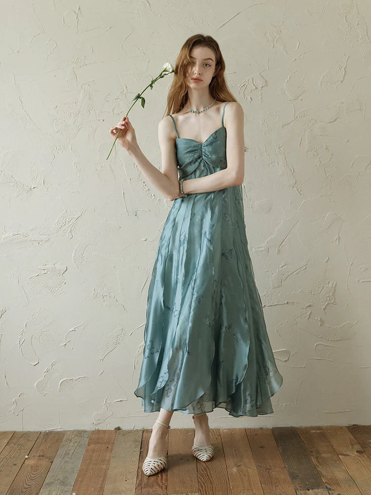 Butterfly Whisper Aqua Dress